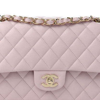 Chanel Caviar Quilted Medium Double Flap Light Pink 10 of 11