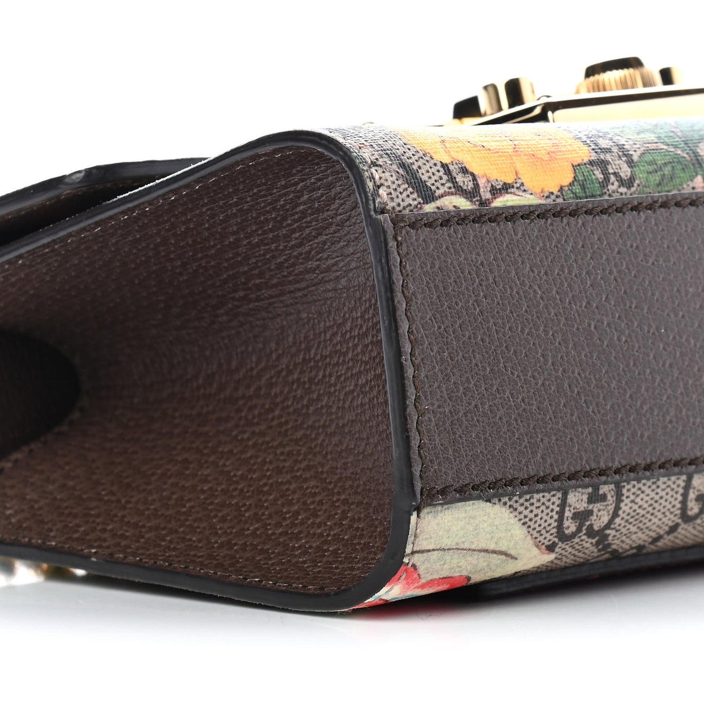 GG Supreme Monogram Tian Small Padlock Shoulder Bag Beige Multicolor New Acero