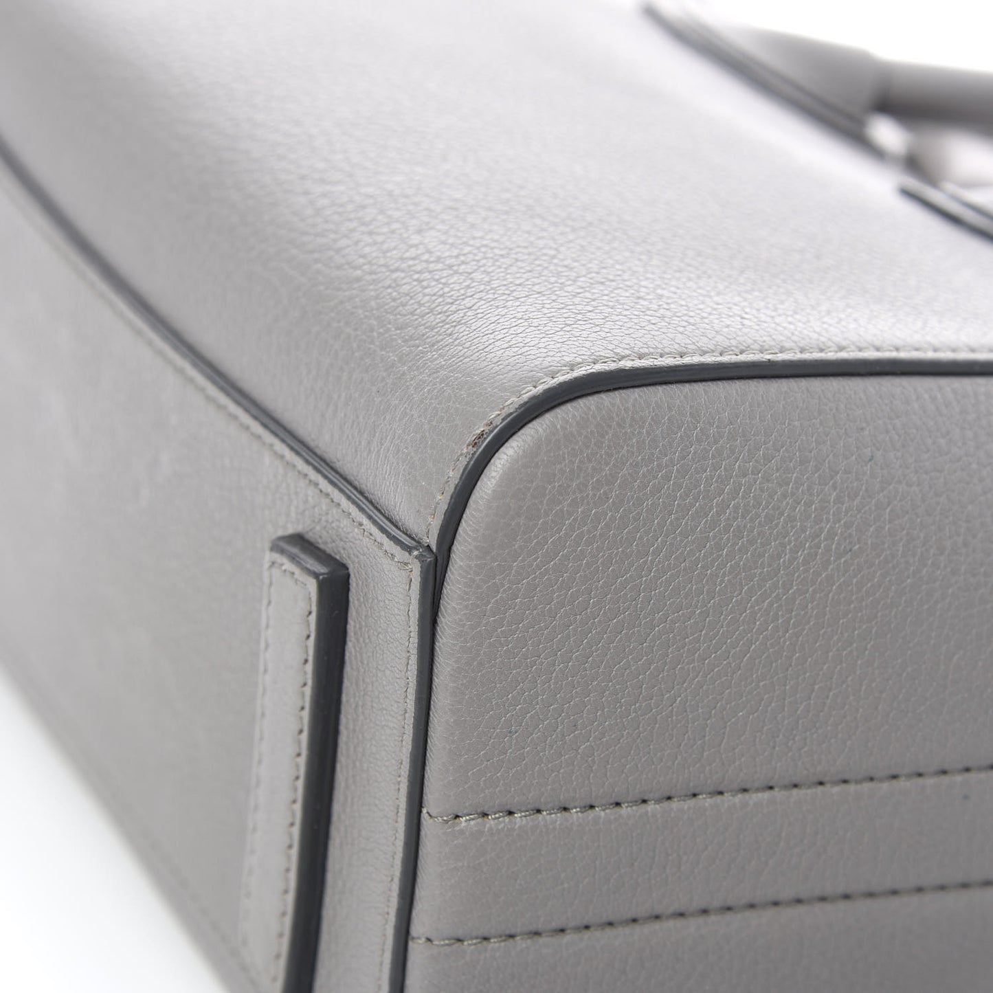 Sugar Goatskin Mini Antigona Pearl Grey