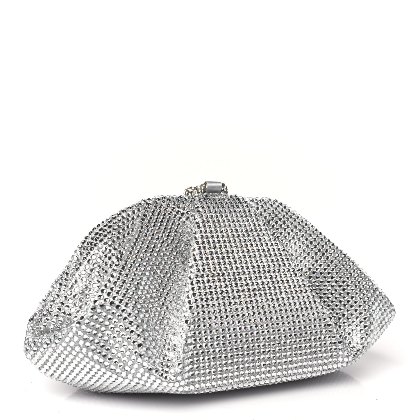 Swarovski Crystal Satin Gemma Clutch Silver