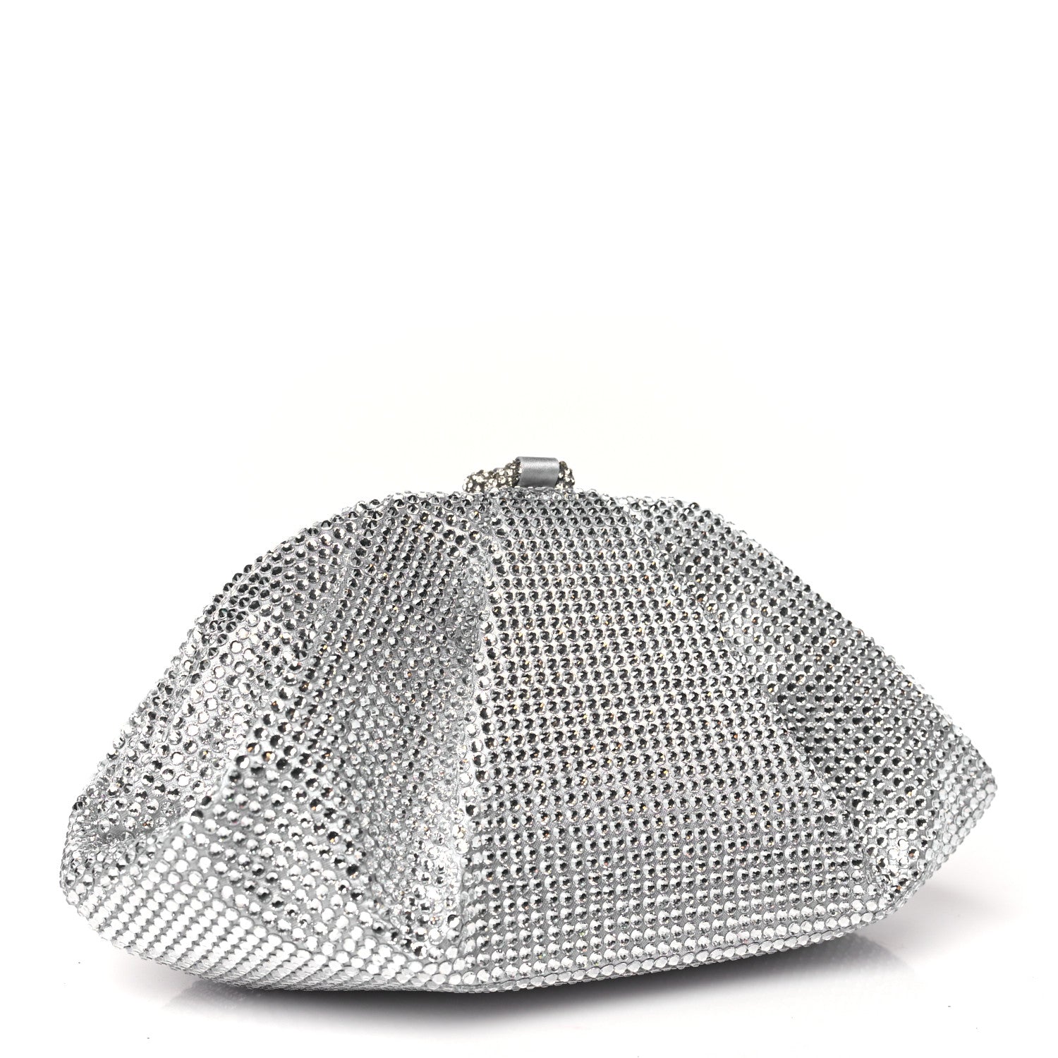 Judith Leiber Swarovski Crystal Satin Gemma Clutch Silver 3 of 8