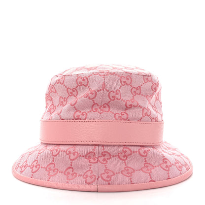 Gucci Monogram Textured Dollar Calfskin GG Jago Bucket Hat M Soft Cotton Candy Dark Cotton Candy 4 of 11
