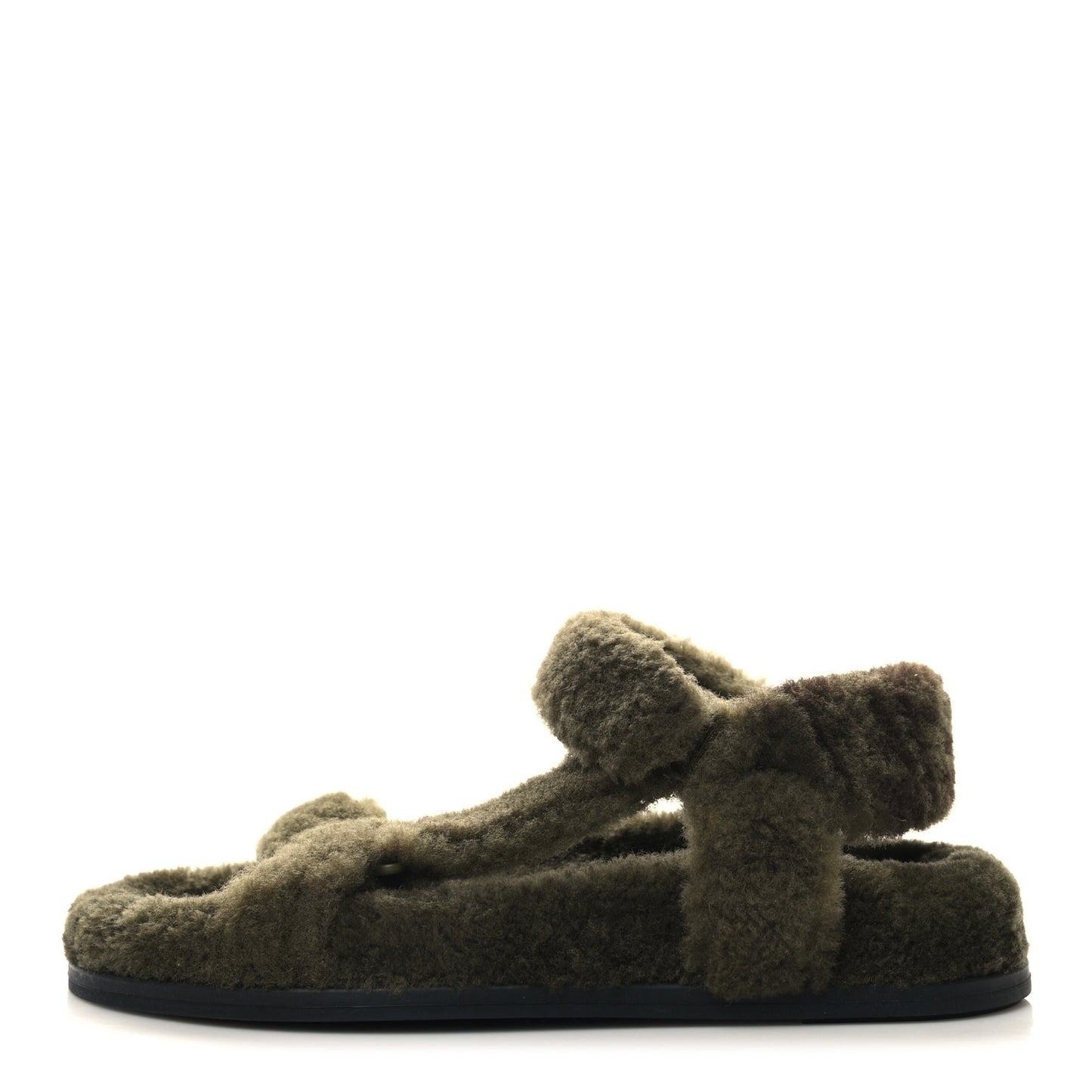 Shearling FF Fendi Feel Sandals 36 Illinois Military