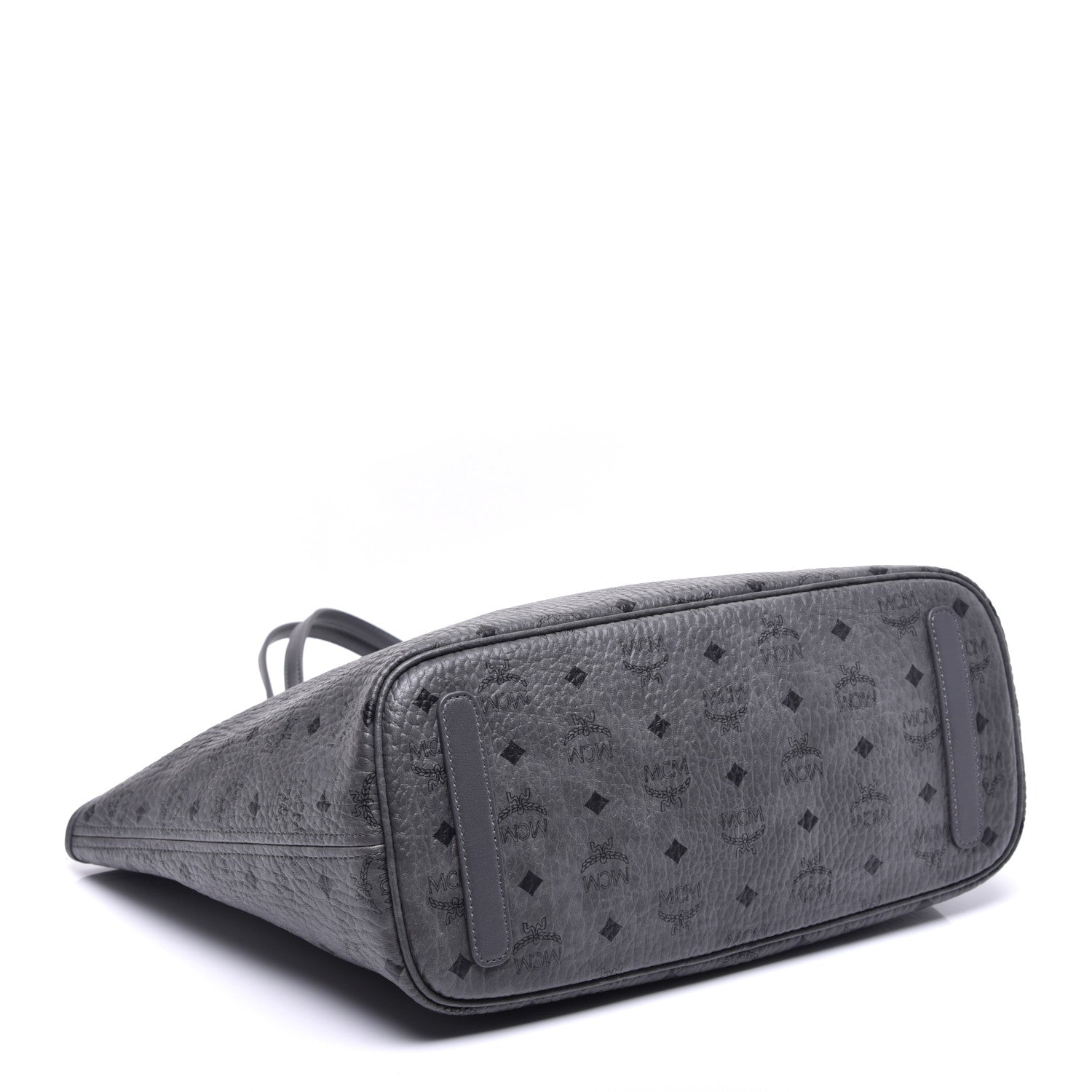 MCM Visetos Medium Reversible Shopper Tote Phantom Grey 7 of 16