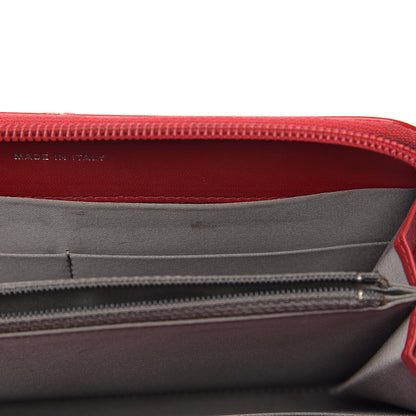Chanel Patent Calfskin Lucky Symbols Zip Around Wallet Red 7 of 8