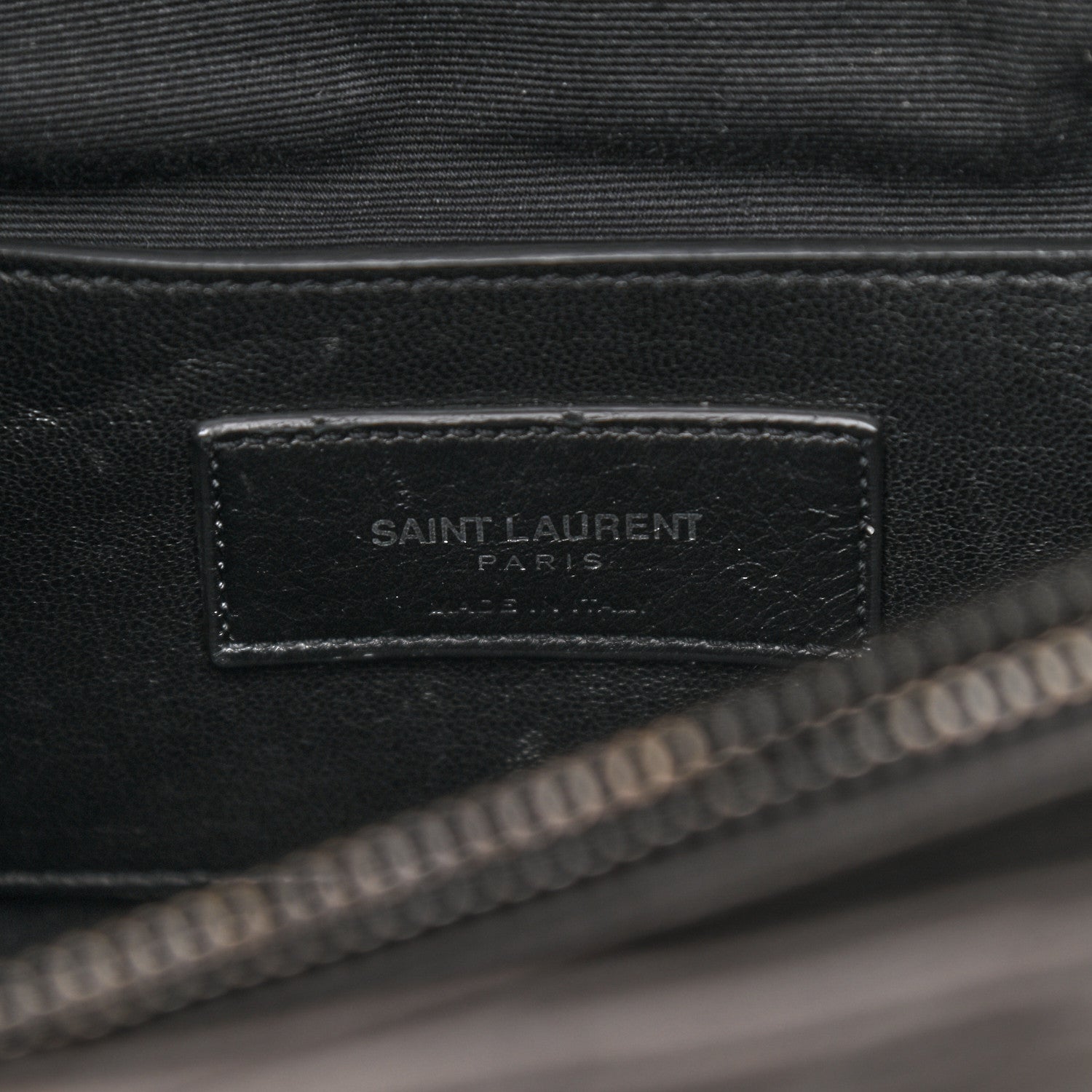 Saint Laurent Sheepskin Matelasse Chevron Monogram Large College Satchel Dark Anthracite 7 of 15