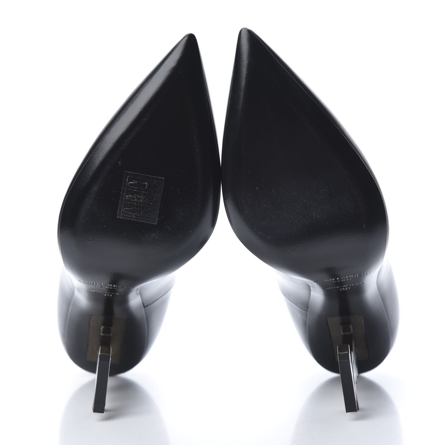 Saint Laurent Calfskin Opyum 110 Pumps 38 Black Gold 5 of 10