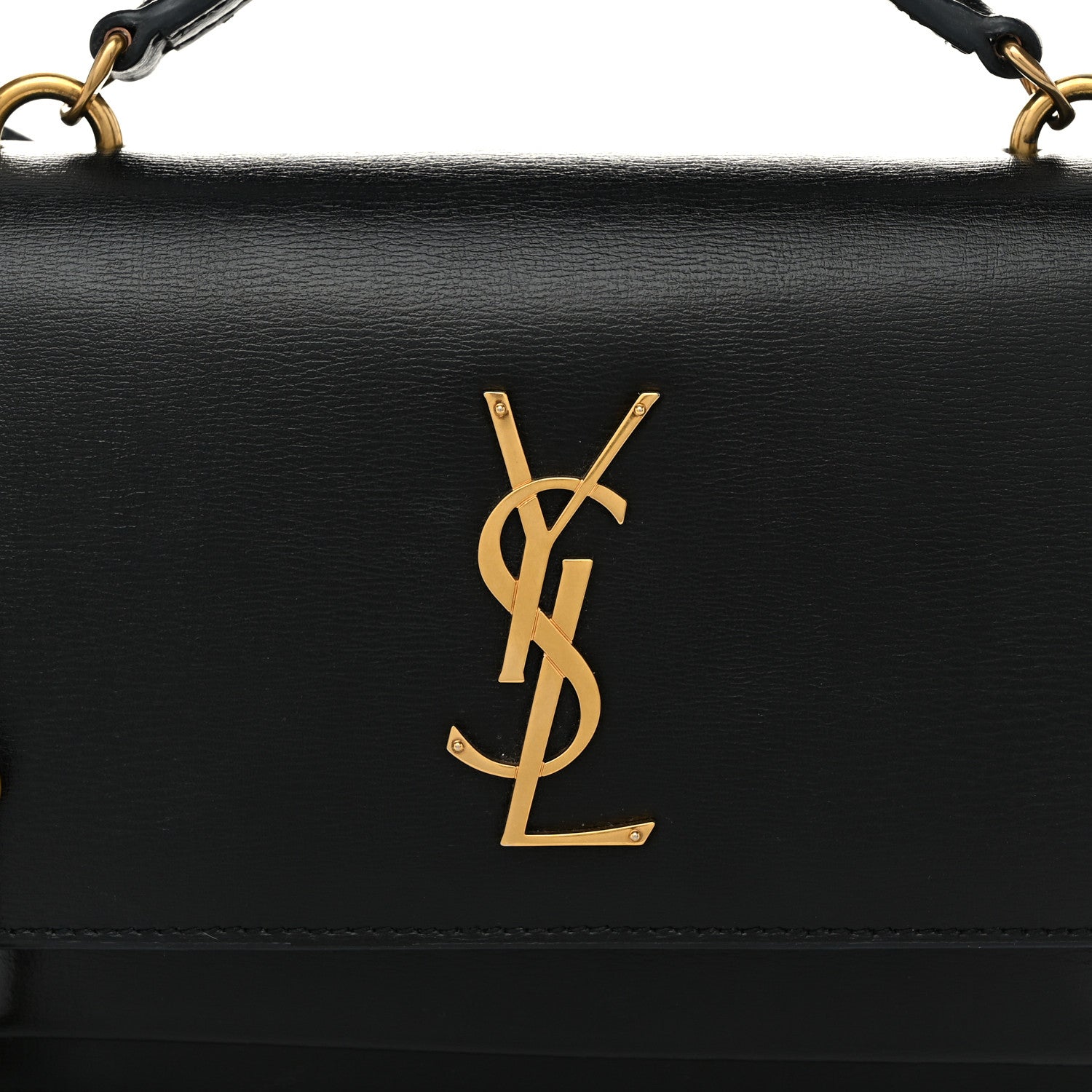 Saint Laurent Calfskin Monogram Sunset Chain Wallet Black 7 of 9