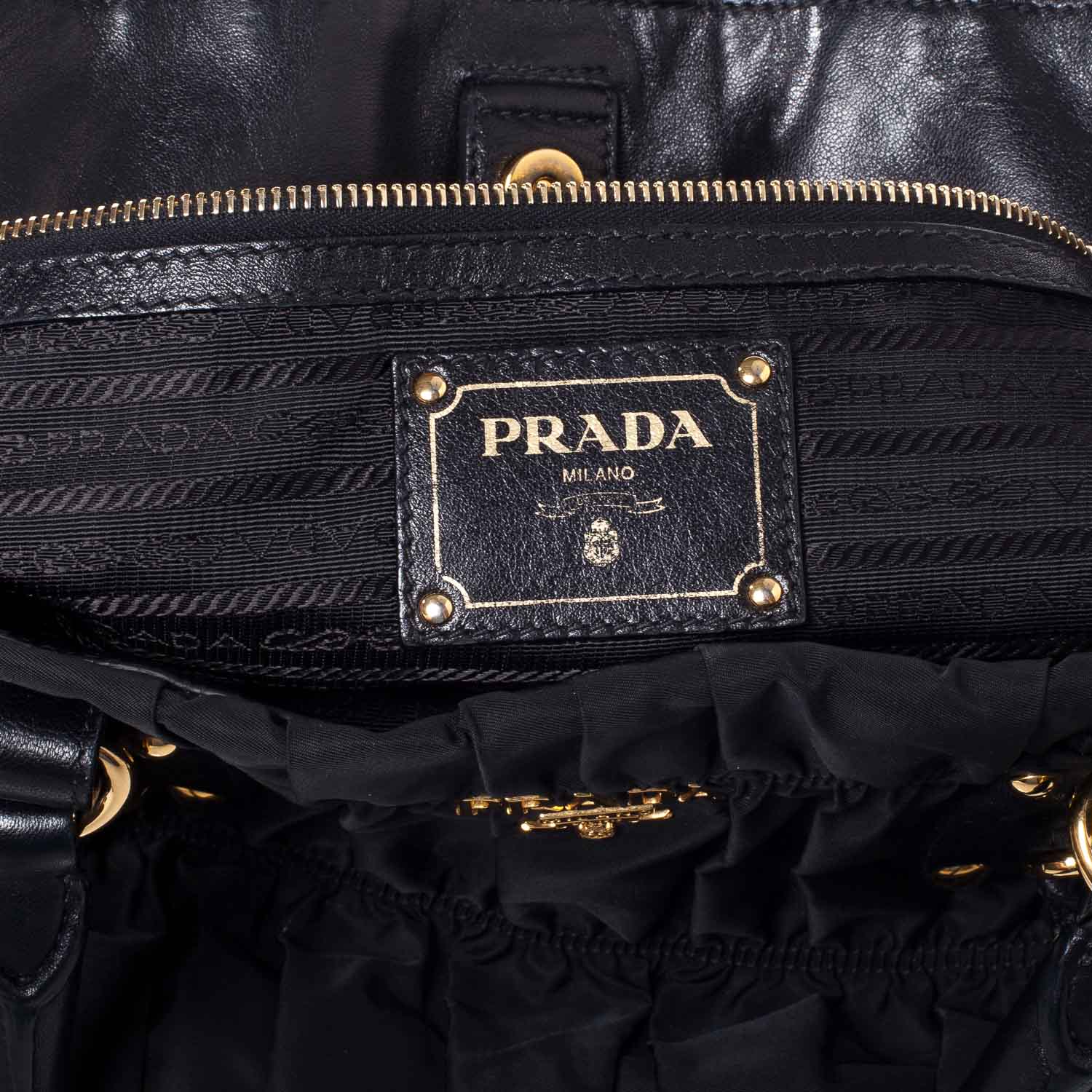 Prada Tessuto Nylon Gaufre Tote Nero Black 7 of 10
