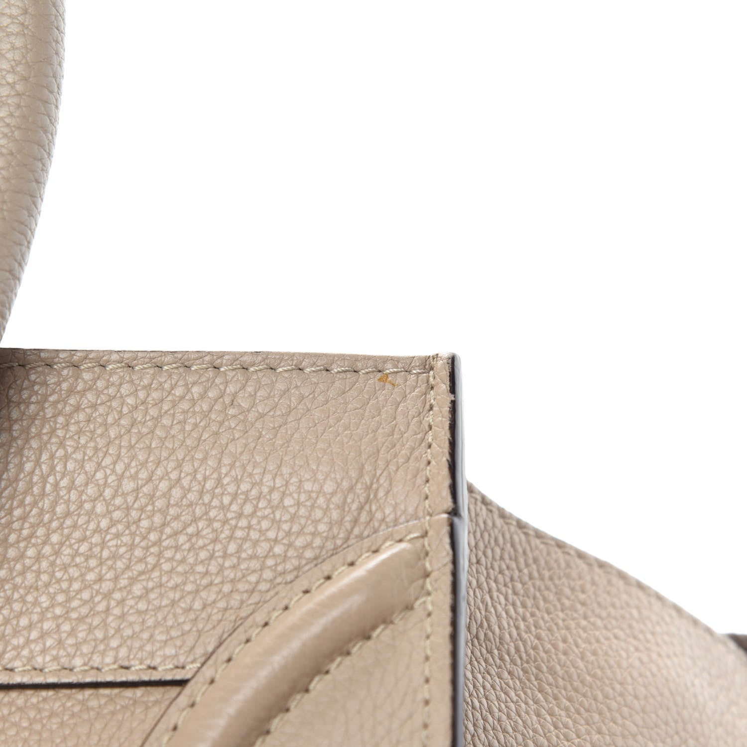 Celine Drummed Calfskin Mini Luggage Dune 12 of 19