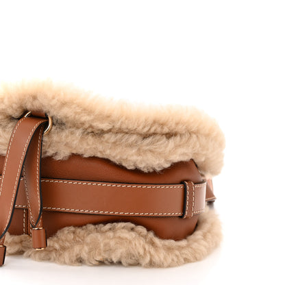 Chloe Calfskin Shearling Medium Marcie Saddle Bag Bag Tan 11 of 13