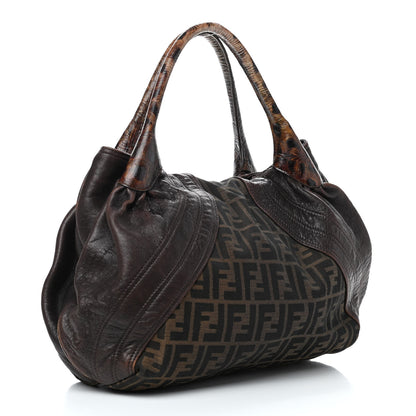 Fendi Zucca Nappa Nuvolata Vitello Tortuga Spy Tobacco Moro 3 of 12