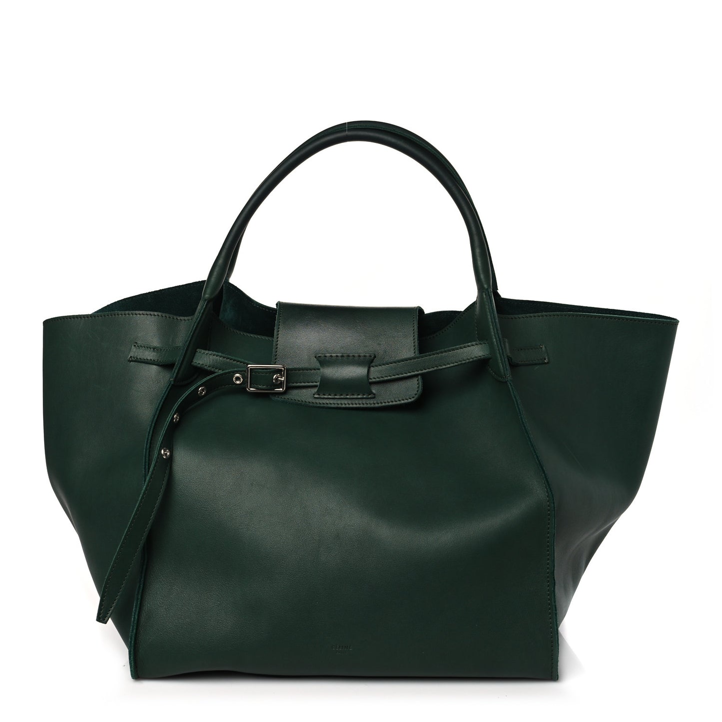 Smooth Calfskin Medium Big Bag Green