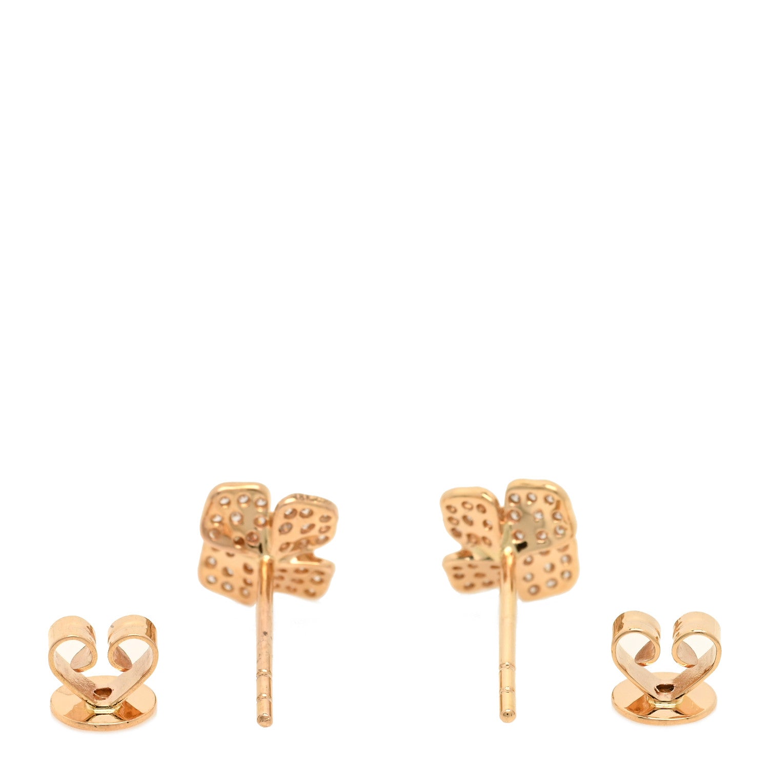 Anita Ko 18K Rose Gold Diamond Medium Flower Stud Earrings 3 of 4