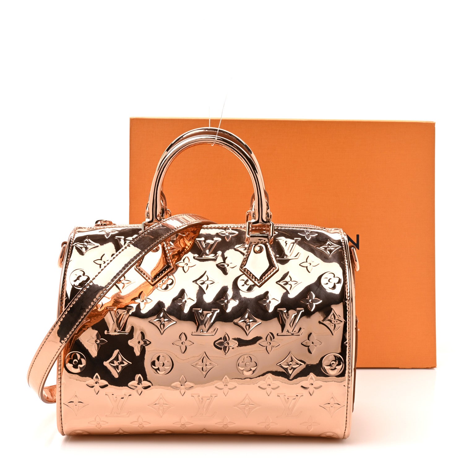 Louis Vuitton Monogram Miroir Speedy Bandouliere 25 Copper 1830445