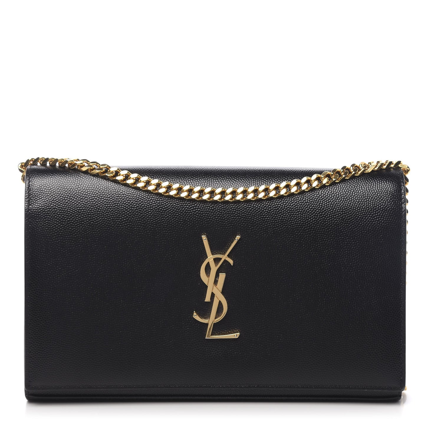 Grain De Poudre Monogram Chain Wallet Black