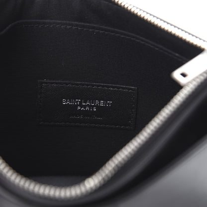 Saint Laurent Smooth Calfskin Monogram Zip Bill Pouch Black 6 of 8