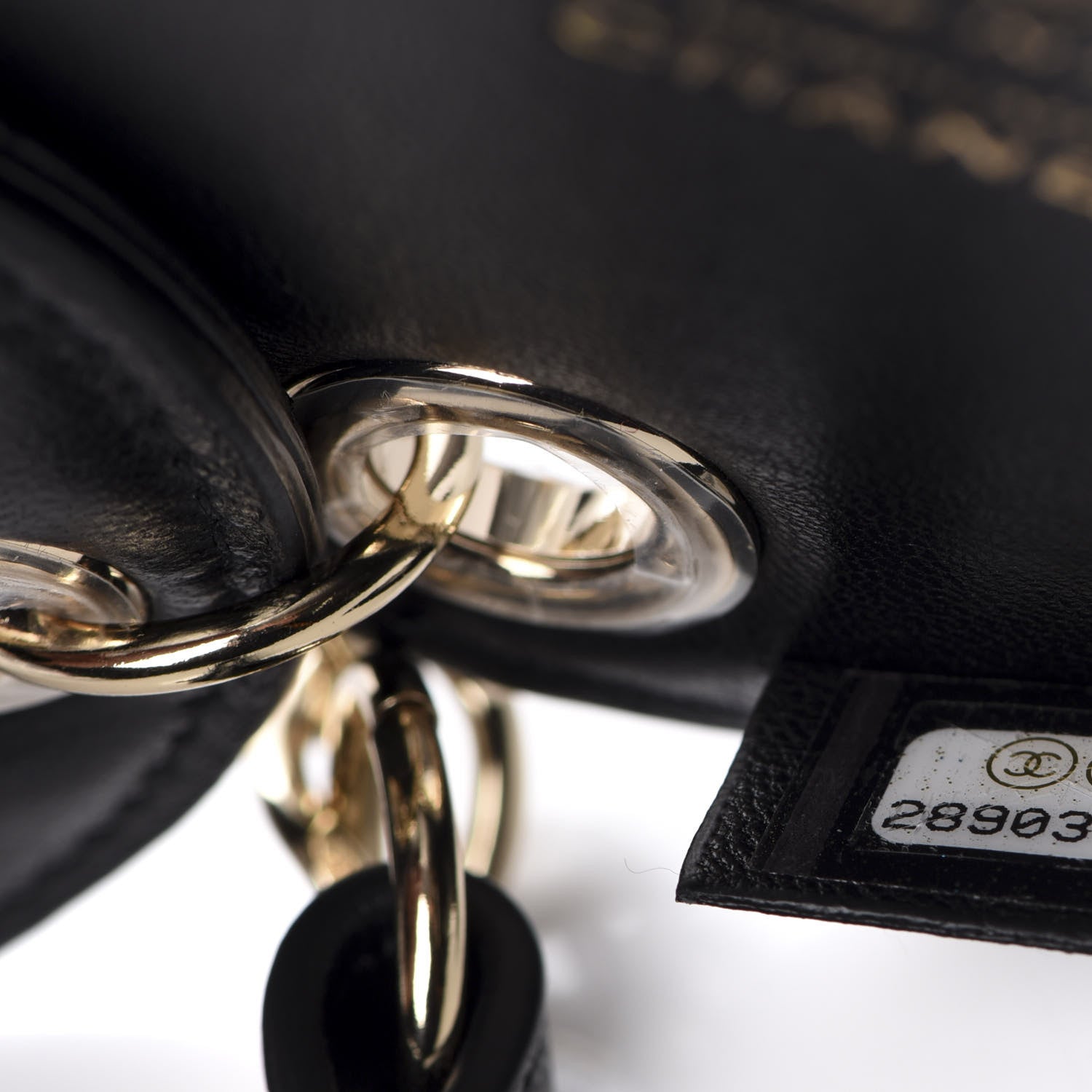 Chanel Lambskin Quilted Round Luggage Tag Black 6 of 7