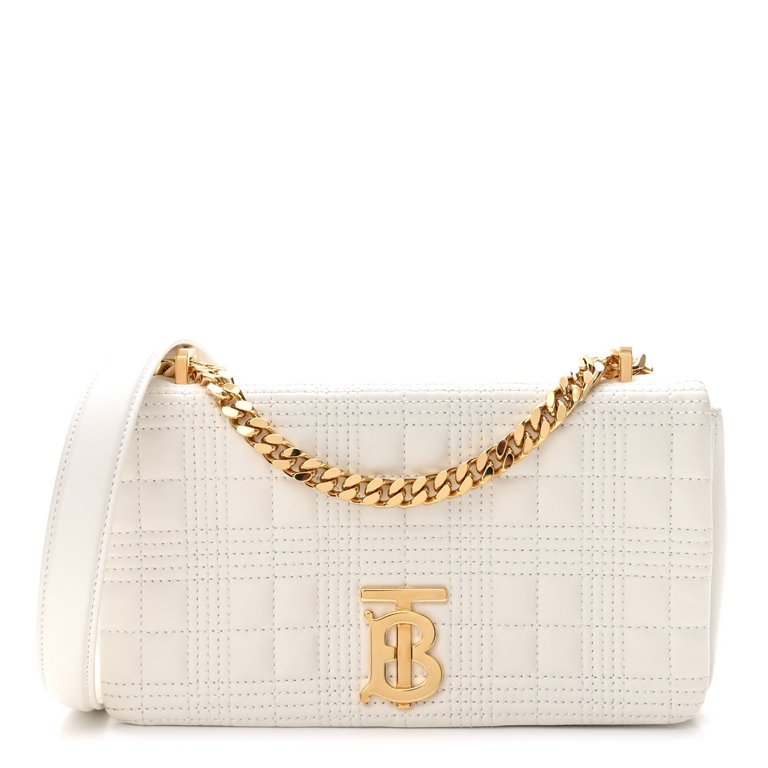 product image of BURBERRY Lambskin Quilted Small Lola Bag White FASHIONPHILE