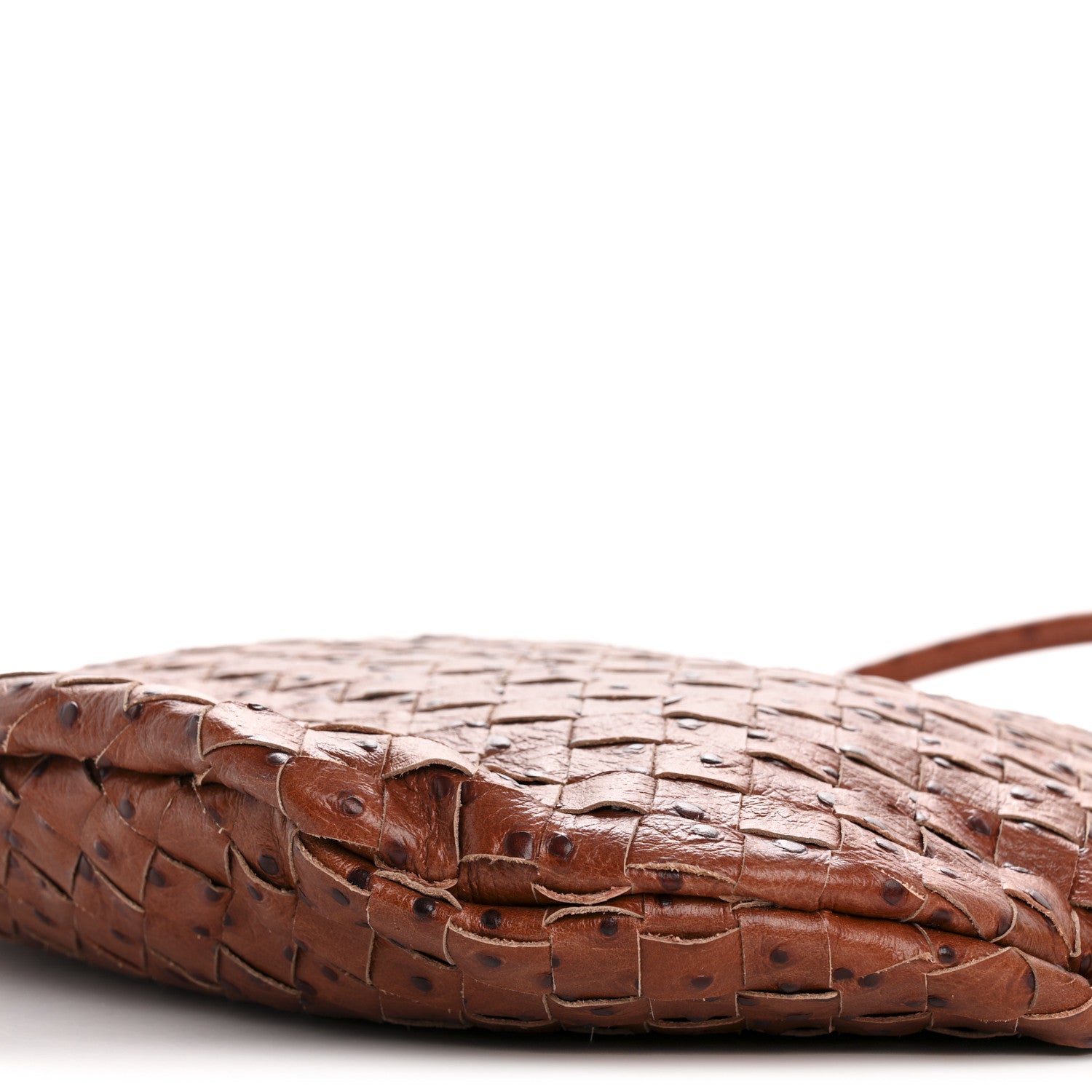 Bottega Veneta Nappa Ostrich Embossed Intrecciato Medium Solstice Hobo Burnt Orange Muse Brown 11 of 11