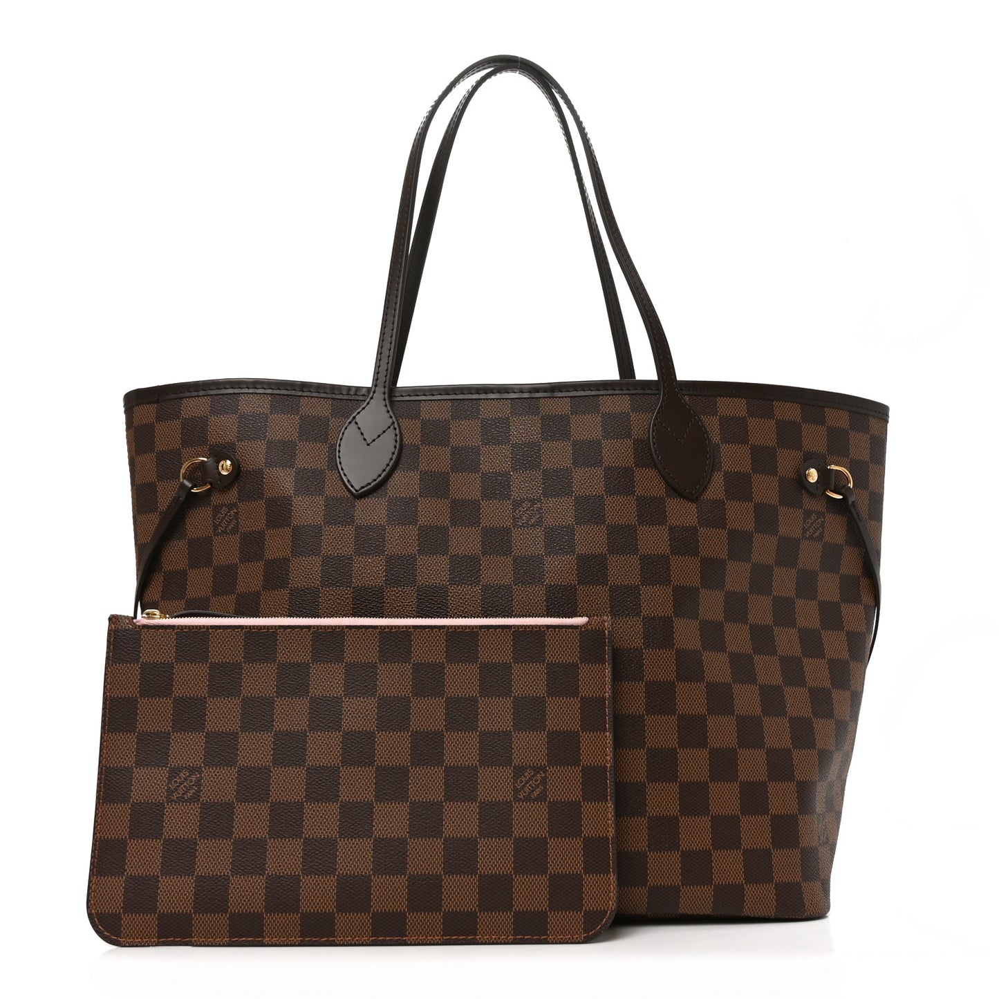 Damier Ebene Neo Neverfull MM Rose Ballerine