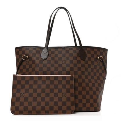 Louis Vuitton Damier Ebene Neo Neverfull MM Rose Ballerine 3 of 10