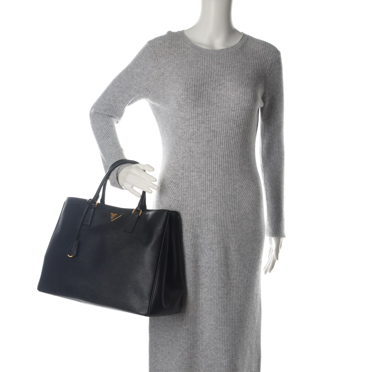 Saffiano Lux Large Tote Nero Black