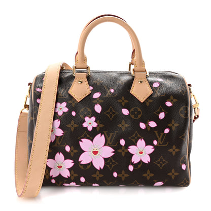 Louis Vuitton LV X TM Monogram Cherry Blossom Speedy Bandouliere 25 Sakura Brown 1 of 9