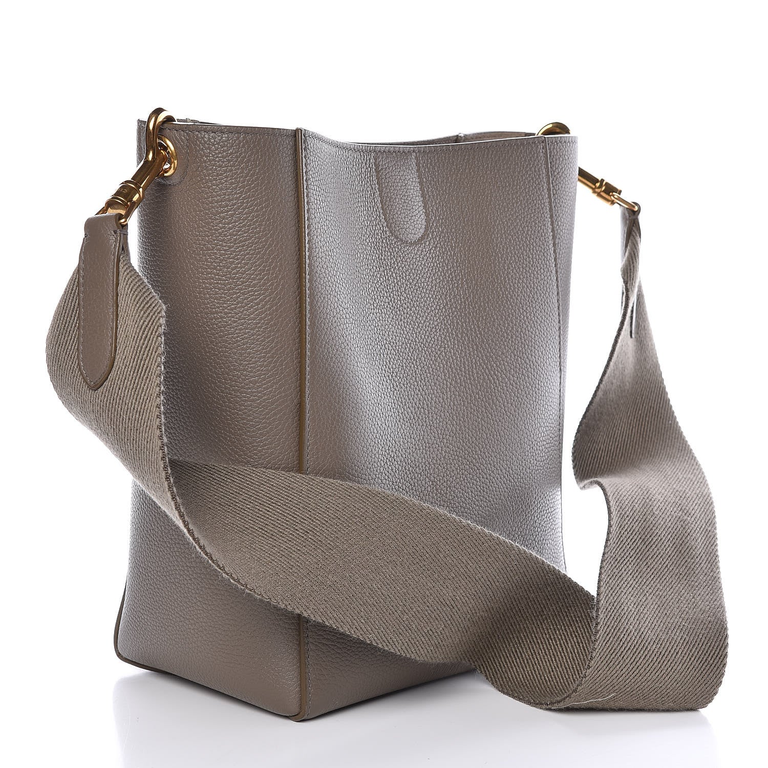Celine Soft Grained Calfskin Small Sangle Bucket Bag Taupe 3 of 15