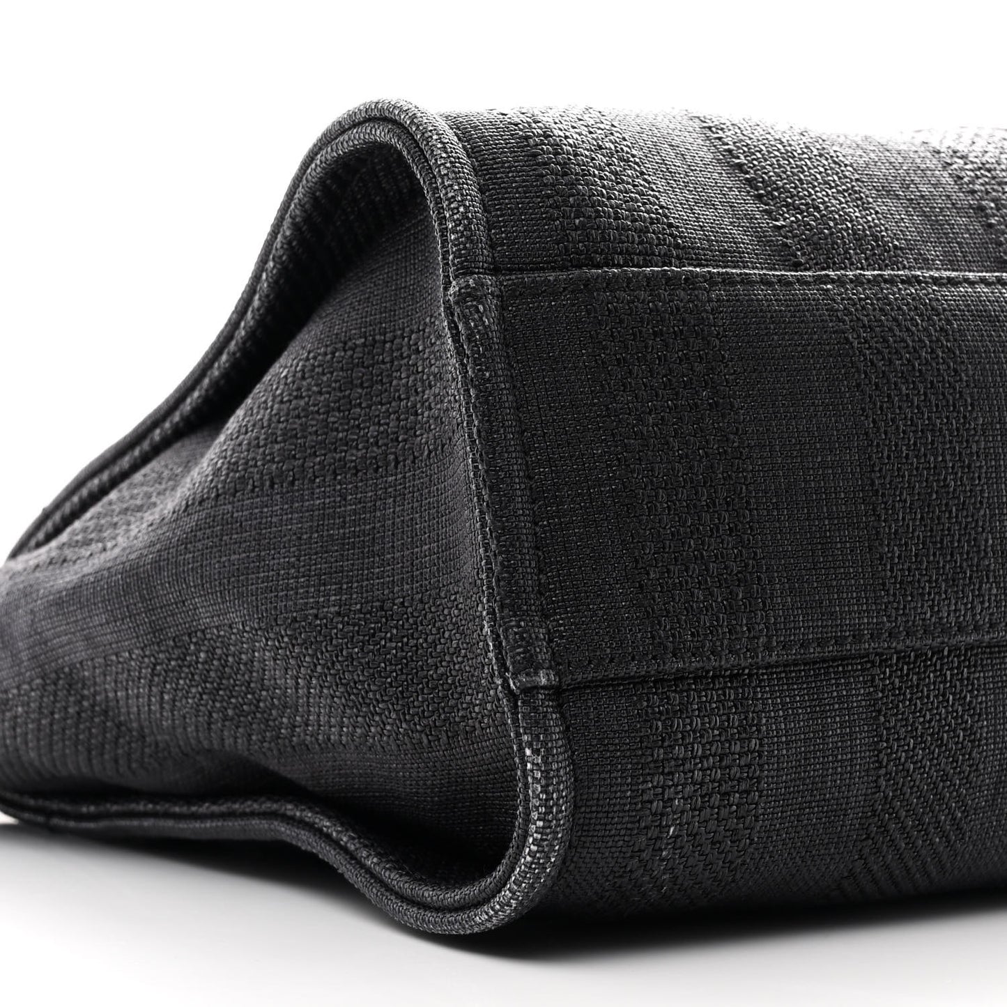 Mixed Fibers Striped Small Deauville Tote Black
