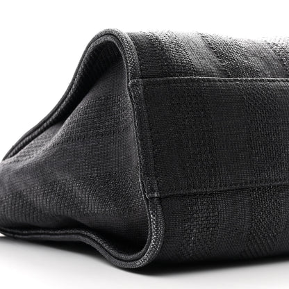 Chanel Mixed Fibers Striped Small Deauville Tote Black 9 of 10