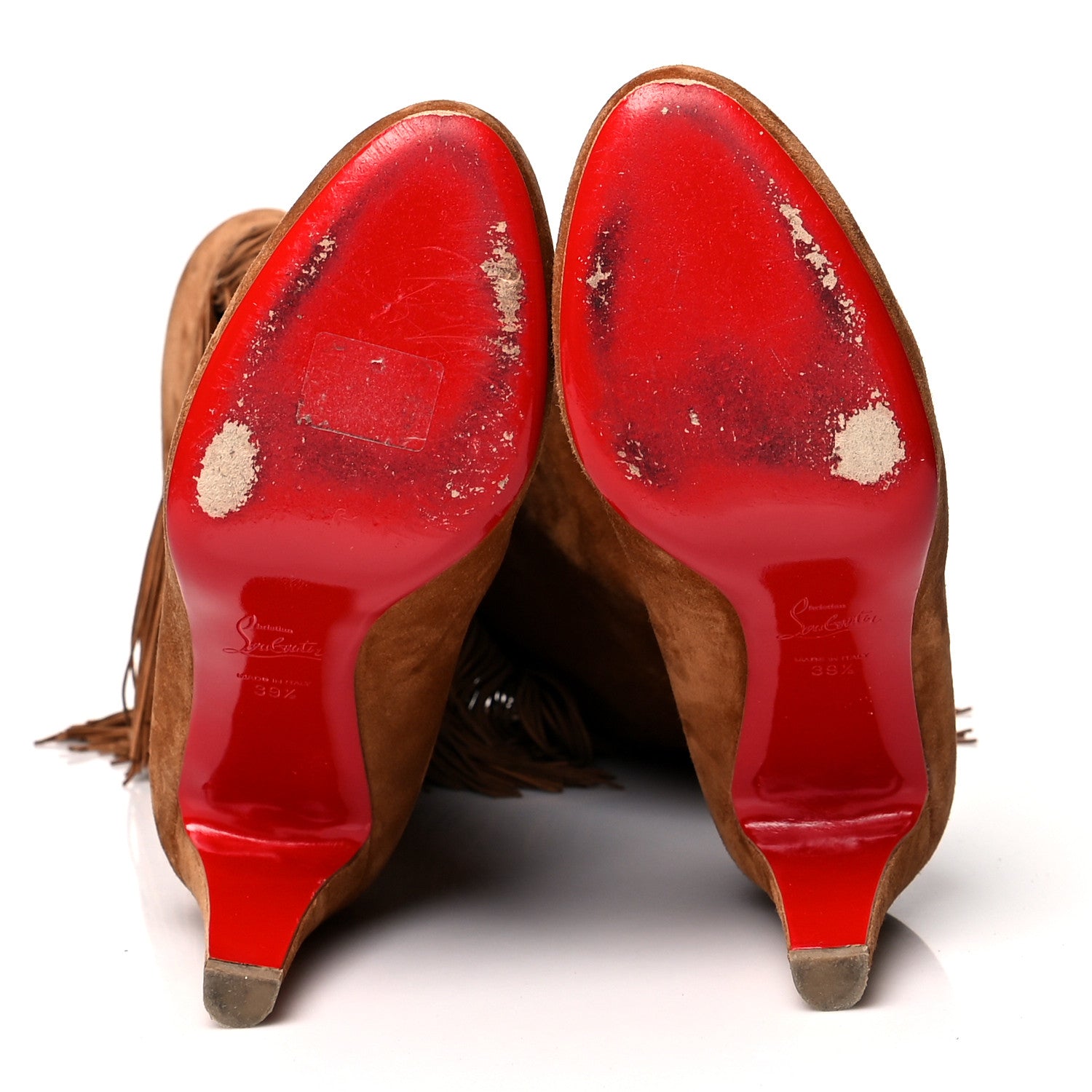 Christian Louboutin Veau Velours Majung 85 Boots 39.5 Ecureuil 5 of 6