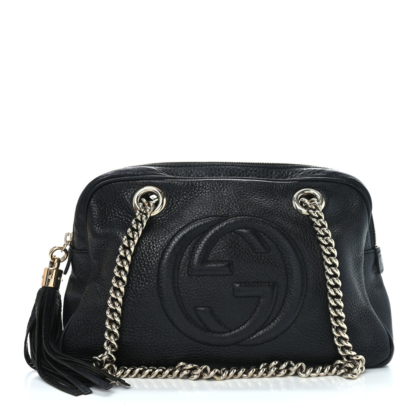 Pebbled Calfskin Small Soho Bowler Black