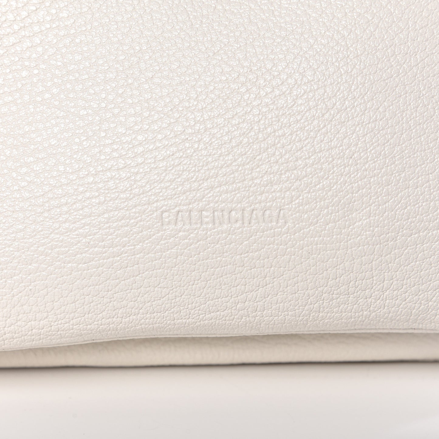 Goatskin XS Flap Scarf Top Handle Bag White