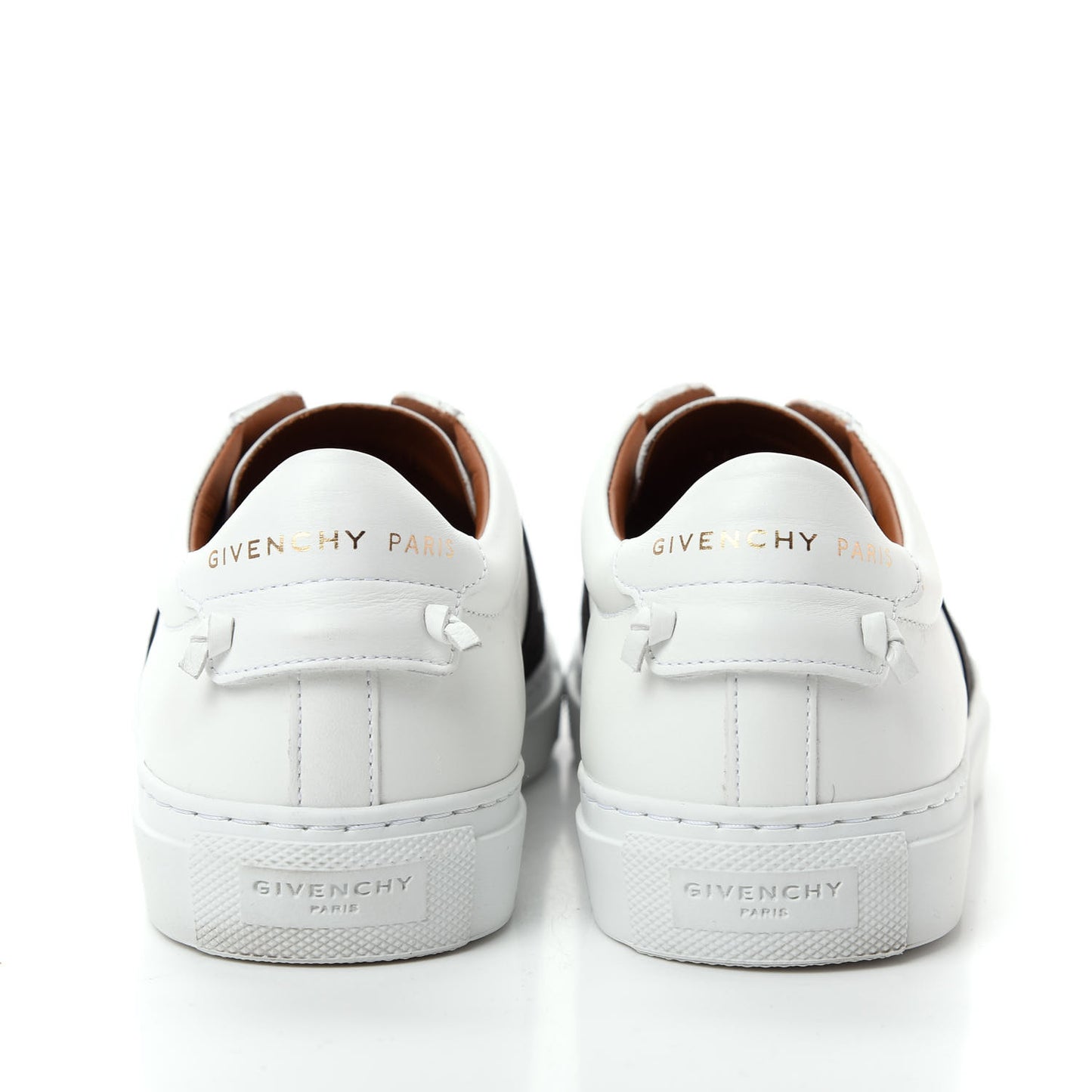 Calfskin Band Logo Womens Urban Street Sneakers 36 White Black