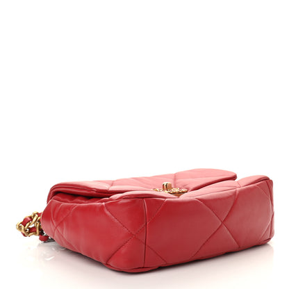 Chanel Lambskin Quilted Medium Chanel 19 Flap Red 4 of 11