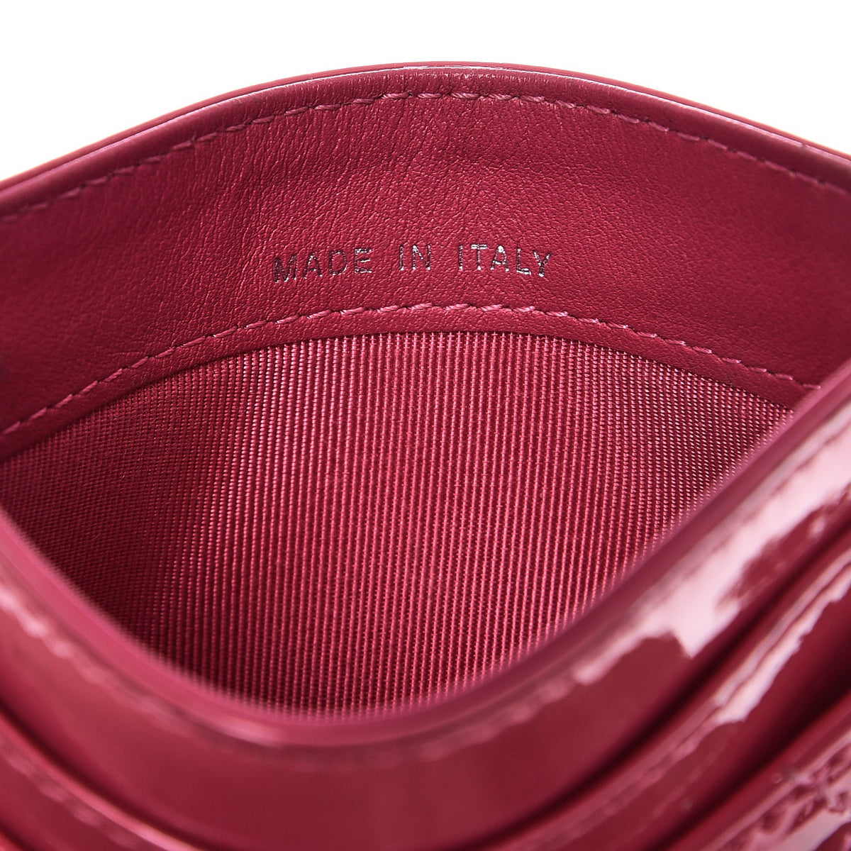 Chanel Patent Quilted Card Holder Fuchsia 7 of 14