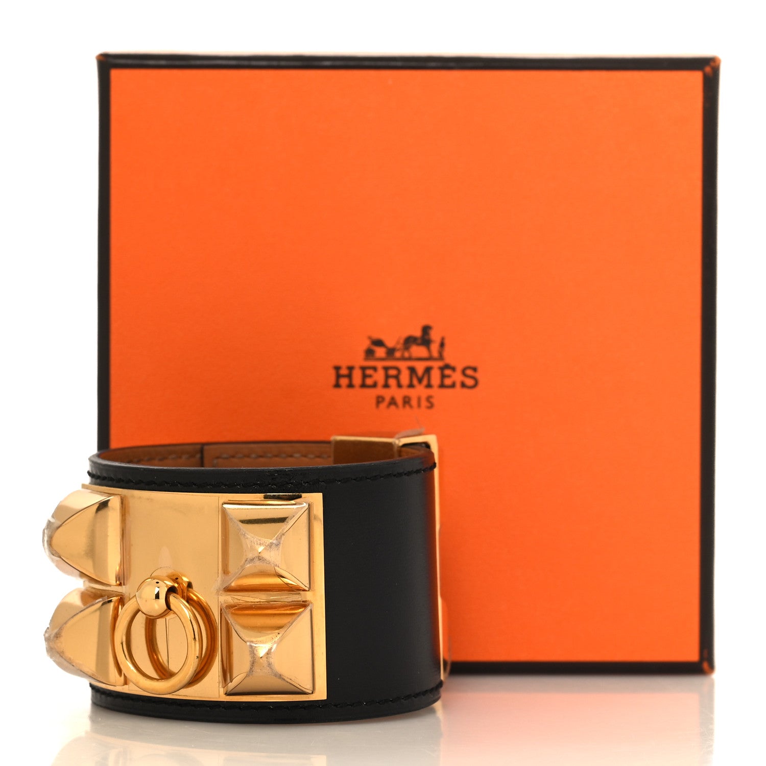 Hermes Box Collier de Chien CDC Bracelet T1 Black 6 of 6