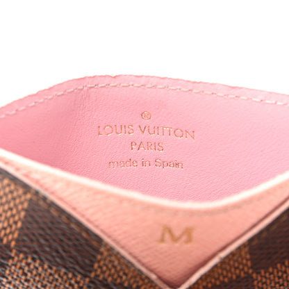 Louis Vuitton Damier Ebene Caissa Card Holder Rose Ballerine 6 of 9