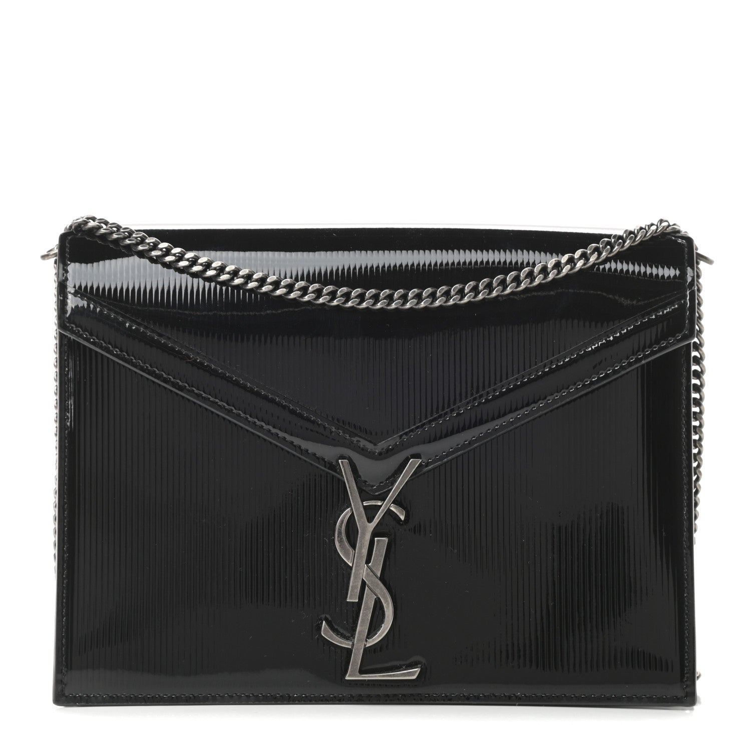 Saint Laurent Patent Monogram Cassandra Clasp Bag Black 1 of 12