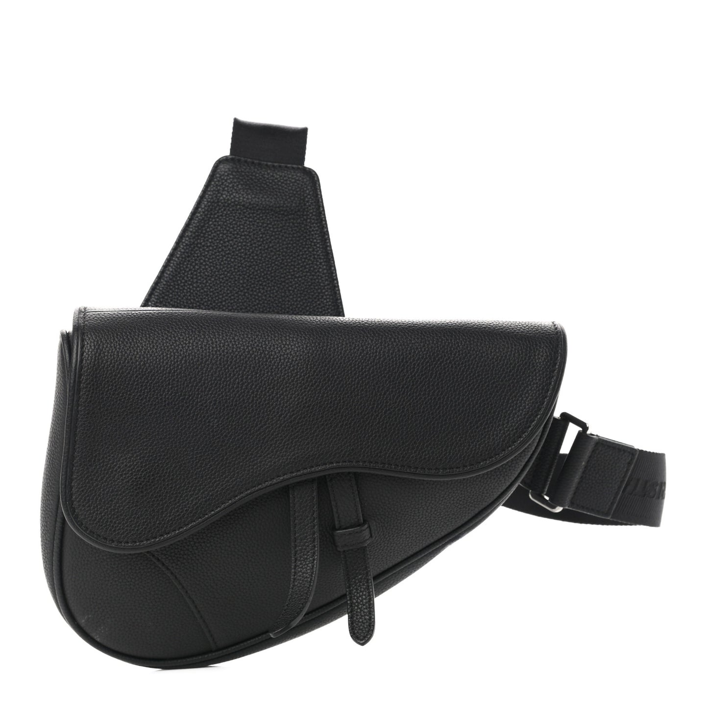 Grained Calfskin Kim Jones Saddle Bag Black
