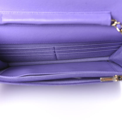 Chanel Caviar Quilted Wallet On Chain WOC Purple 5 of 12