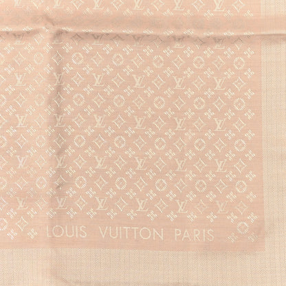 Louis Vuitton Wool Silk Monogram Evermore Shawl Latte 2 of 4