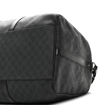 Gucci GG Supreme Monogram Medium Carry-On Duffle Bag Black Grey 9 of 9