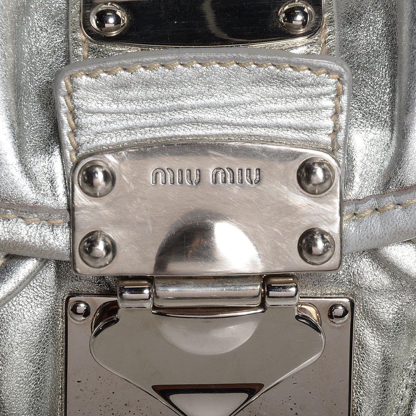 Leather Matelasse Coffer Silver