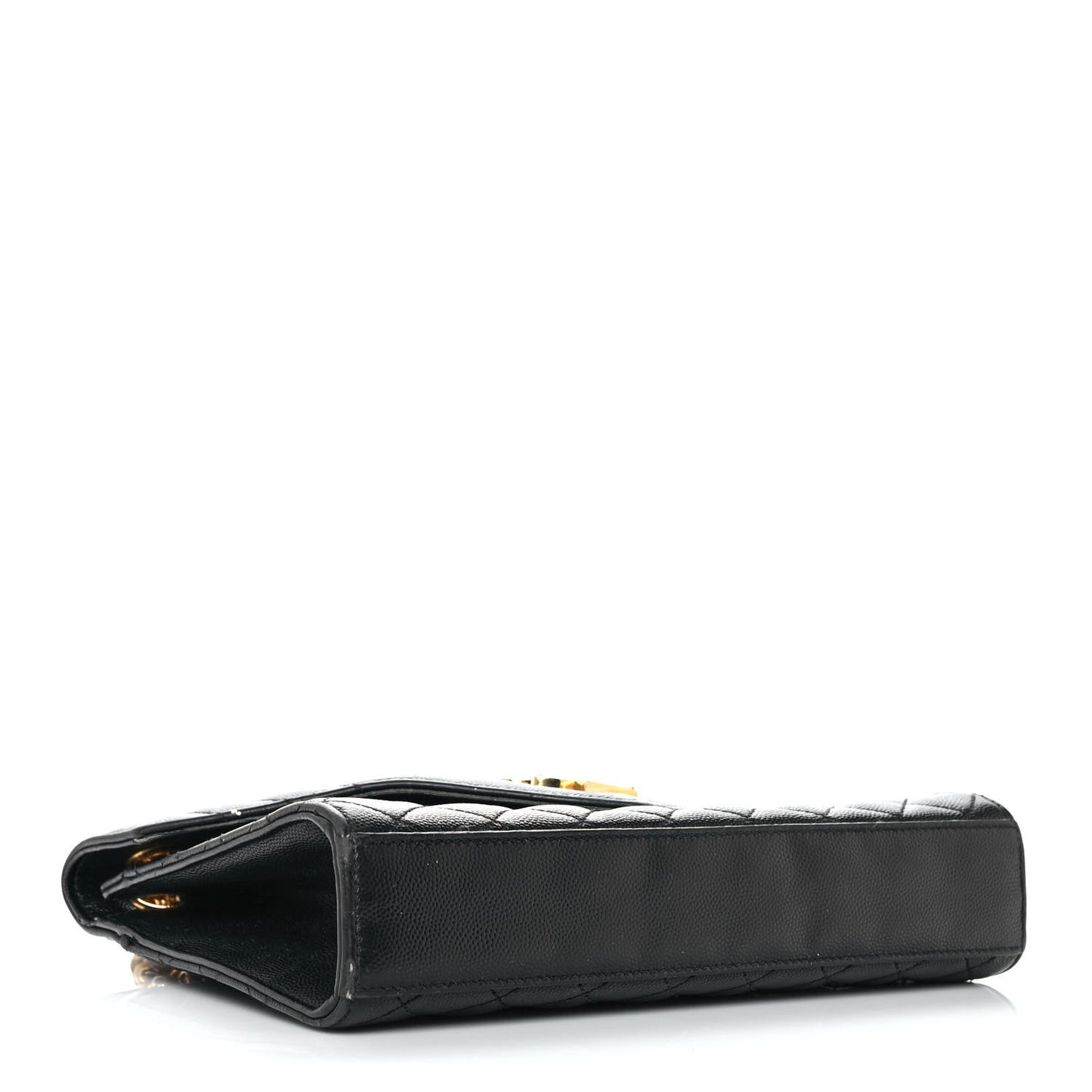 Grain De Poudre Textured Mixed Matelasse Triquilt Medium Monogram Satchel Black