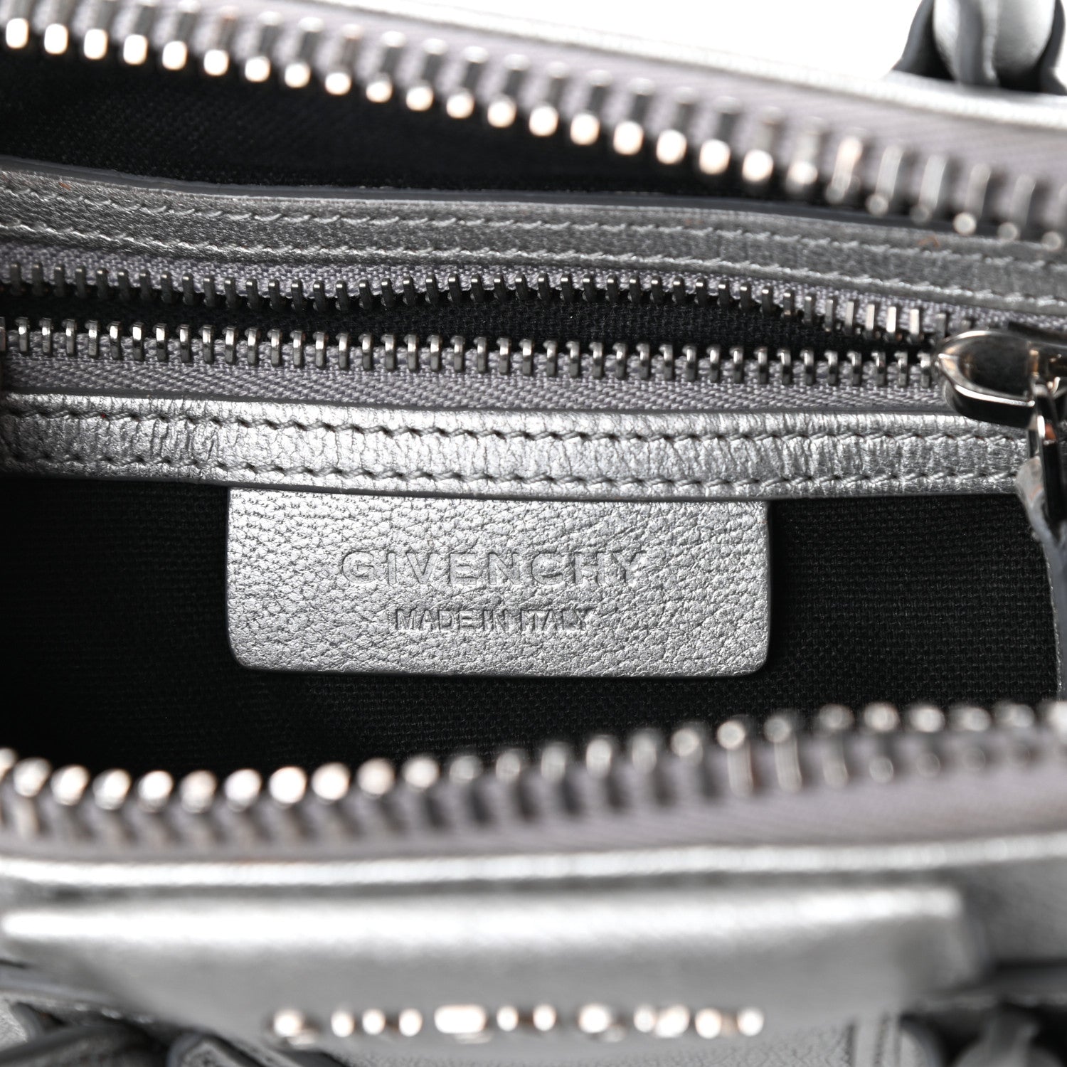 Givenchy Metallic Sugar Goatskin Mini Antigona Silver 6 of 16