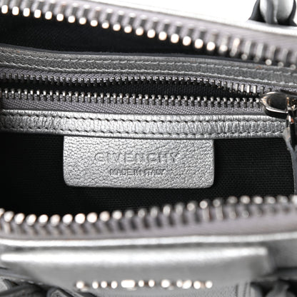Givenchy Metallic Sugar Goatskin Mini Antigona Silver 6 of 16