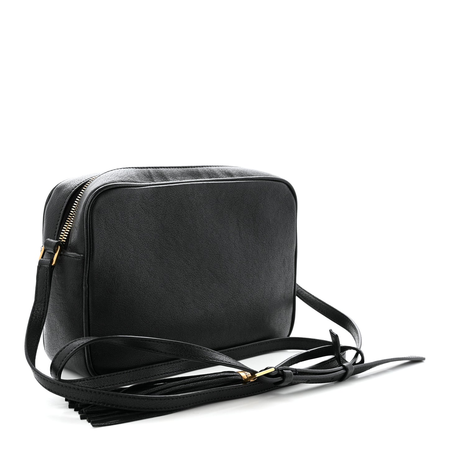 Grained Lambskin Monogram Lou Camera Bag Black