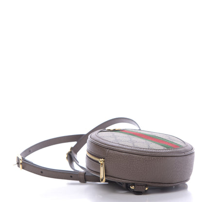 Gucci GG Supreme Monogram Web Mini Ophidia Round Backpack Brown 3 of 7